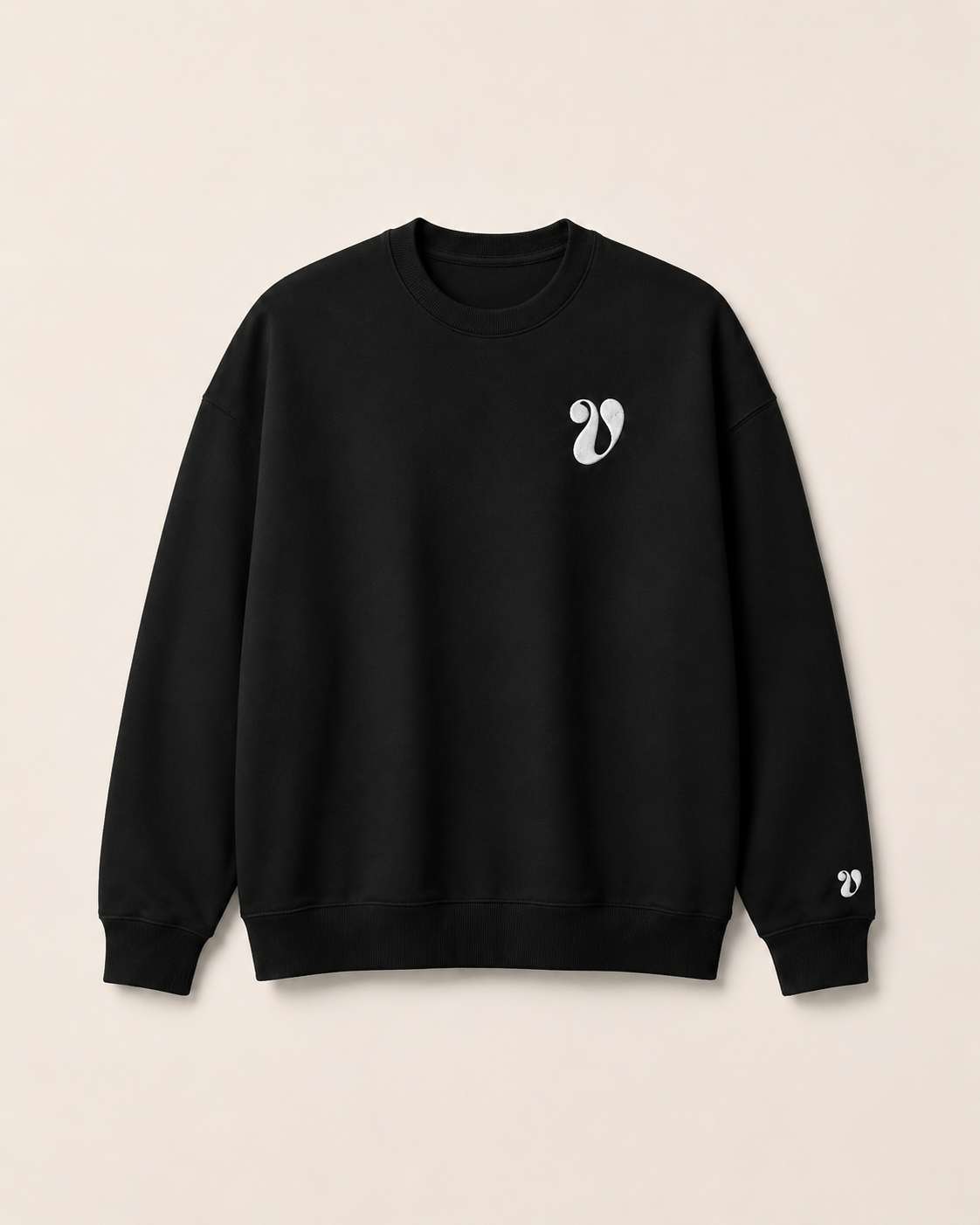 Organic V Sweatshirt Black